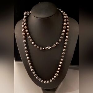 30" Rich Chocolate Brown 7mm  Pearls NWOT (Rare)